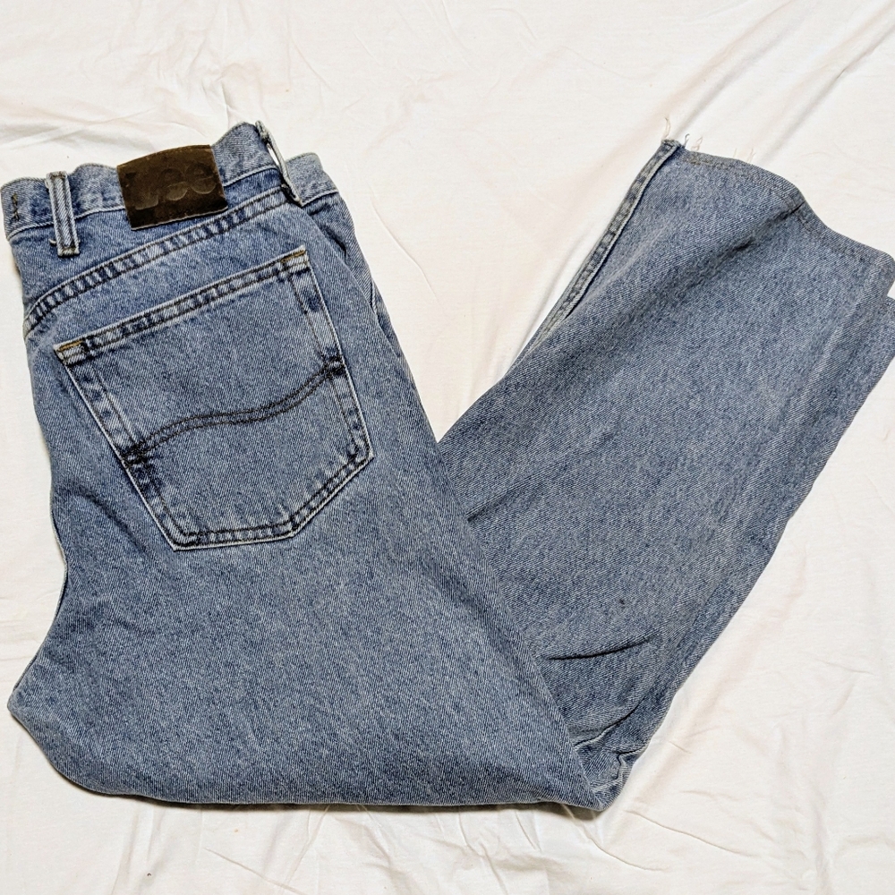 Lee Vintage 1889 Jeans Blue Denim Light Prewashed 34 Short 100% Cotton Y2K